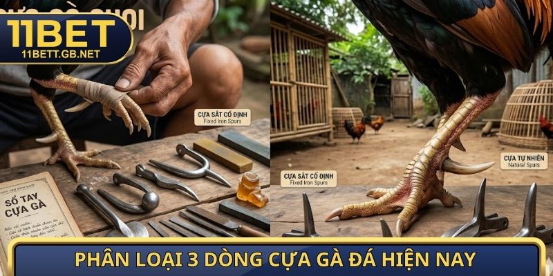 Cựa Gà Đá - Bí Quyết Chọn Cùng Kỹ Thuật Lên Cựa Cực Chuẩn 2 Phân loại 3 dòng cừa gà đá hiện nay